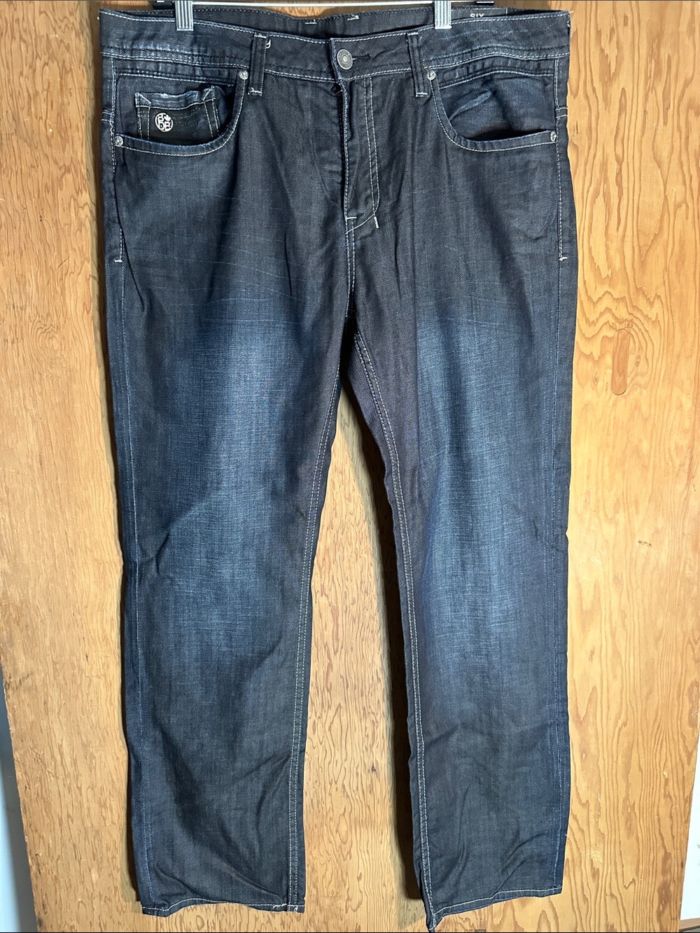 Buffalo David Bitton Men's Straight Jeans in Dark Blue Wash